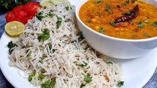 Dhaba Style Dal Chawal Recipe ️ | Mix Dal Fry With Zeera Rice 