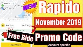 Rapido Promo Code - Free Ride Working Coupon on November 2019