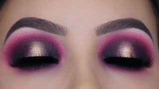 Purple Golden Halo Smokey Eye Makeup Tutorial