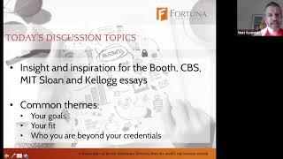 MBA Admissions Essay Masterclass 2: Kellogg, Chicago Booth, Columbia & MIT Sloan