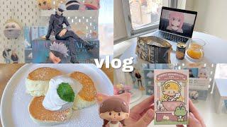 vlog  unboxing anime figure, opening blind box, japanese snacks, what i eat in nyc