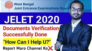 WBJEE JELET - 2020 Documents Successfully Verified & Eligible For Counselling(Max. No100)দেওয়ার পরে