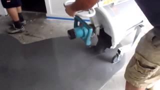 Mixing & Pouring Ardex self leveling concrete