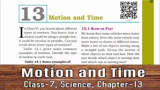 Class 7 Science Chapter 13 | NCERT | Motion and Time