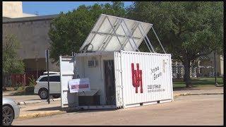 Shipping container turned into computer lab