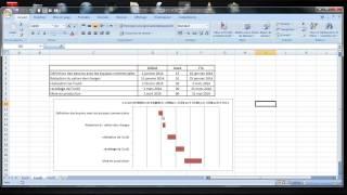 realiser un diagramme de Gantt sur Excel - Simple + Lien Fichier