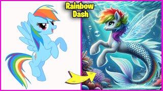 My Little Pony Characters If They Were Mermaid + Guess The Voice & Song