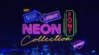 Night Light: The Neon Font Collection by Wingsart Studio