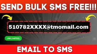 Email To SMS : How To Send Unlimited SMS From Email To Hit INBOX - [Bulk Email To SMS Sender]
