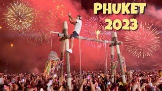 【 4K】Phuket 2023 Patong Beach New Year’s Eve Сelebrating