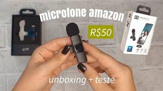  Review microfone lapela K9 - unboxing + teste | science luh