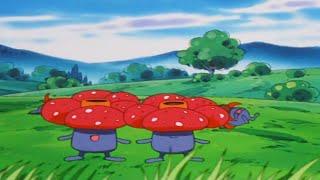 A pair of Gloom evolve into Vileplume