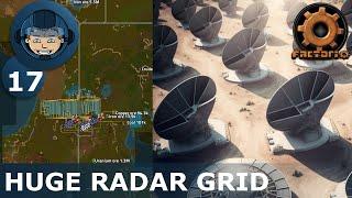 HUGE RADAR GRID -  Step 17: Factorio Megabase (Step-By-Step)