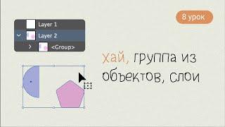 Урок 8. Как группировать объекты и работать со слоями. Hai: уроки по Adobe Illustrator