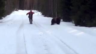 Man scares living crap out of bear