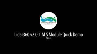 LiDAR360 v2.0.1 | Processing ALS Forestry Point Cloud Data Tutorial