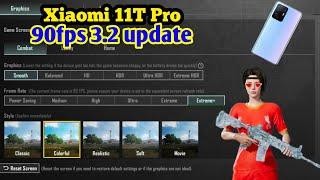 Xiaomi 11T Pro 90fps Test 20243.2 update 90 FPS Pubg Graphics test | 4 Finger Claw Gyroscope  PUBGM