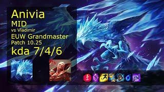 Anivia vs Vladimir Mid - EUW Grandmaster 7/4/6 Patch 10.25 Gameplay