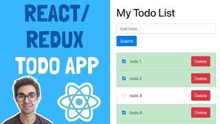 React Redux Todo App Tutorial | Learn Redux with Redux Toolkit