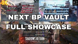 Next Season 10 BP Vault Full Showcase | 2nd Anniversary BP | Shadow Return BP | Final Snow BP CODM