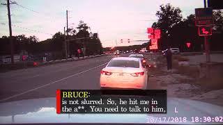 Murder suspect Thomas Bruce on Highway Patrol dashcam