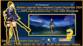 Mobile Legends Redeem codes December 29, 2024 - MLBB Skin and Diamond Codes 100% Legit