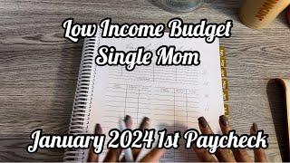 2024 LOW INCOME BUDGET|HOW TO BUDGET|BUDGET MONEY|Single Mom Budget|Budget Tips