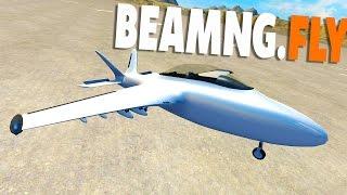 A FLYING CELL PHONE? , X-18 FIGHTER JET! - BeamNG.fly Plane Mods