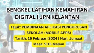 Tajuk:  PEMBINAAN APLIKASI PENGURUSAN SEKOLAH (MOBILE APPS)