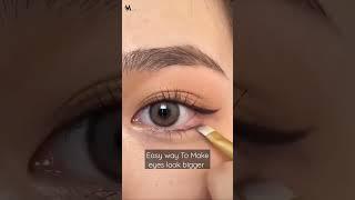 Easy Way To Make Eyes Look Bigger  #beautyhacks #2023 #eyemakeup