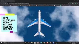 Flying Plane through runway made using html and css .