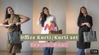 Myntra Kurta Set Haul | Office Wear | Work Wear