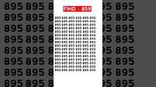 Let See How Genius You are - Find 859 #Shorts