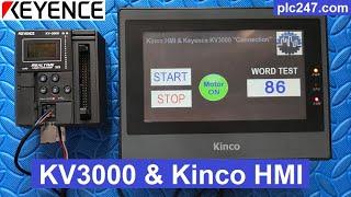 Keyence KV3000 & Kinco HMI "RS232 Connection" Tutorial