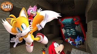  Tails escapes the Minecraft WARDEN  (Ai Animation)