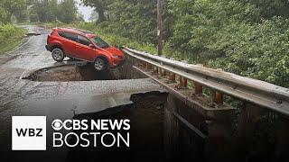 Remnants of Hurricane Beryl wash out roads in New Hampshire
