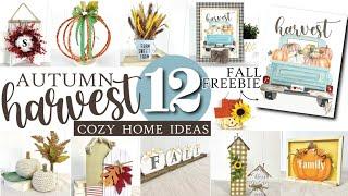 12 Amazing Cozy Home Ideas | Autumn Harvest Crafts | Fall Farmhouse On A Budget