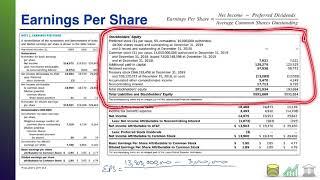 Financial Statement Analysis (Earnings Per Share)