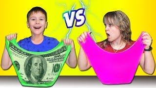 Домашний Слайм VS Магазинный !!! Серёжа и Мама Спорят на Желание !