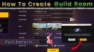 How To Create Guild Room In Custom | FF New Update#freefire
