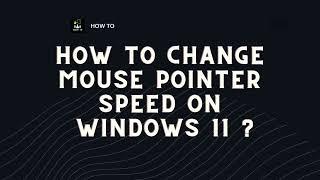 How to Change Mouse Pointer Speed on Windows 11 ?