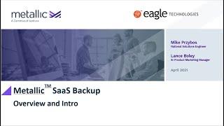 Eagle Technologies and Commvault's Metallic SaaS Backup & Recovery Solution