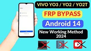 Vivo Y03/YO2/YO2T Frp Bypass Without Pc | All Vivo Android 14 Frp Unlock  New Security Update 2024