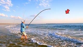 Surf Fishing Past the Sandbar and Caught This!