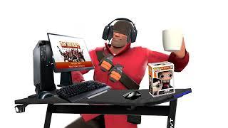 TF2 Soldier listens to TF2 Soundtrack until he starts vibing