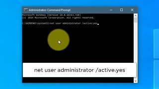 How to enable/disable the hidden administrator account in Windows 10