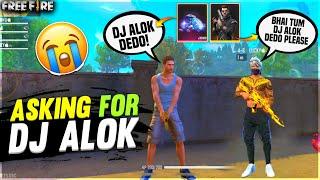 Asking For Dj Alok From Random Players | Emotional moment | I Gave Him Dj Alok  - Garena Free Fire