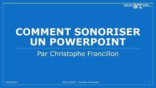 Sonoriser un PowerPoint