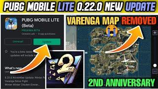 0.22.0 NEW 2ND ANNIVERSARY UPDATE IN PUBG MOBILE LITE | VARENGA MAP REMOVED ? BGMI LITE RELEASE DATE