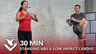 30 Min Standing Abs & Low Impact Cardio Workout at Home - 30 Minute Cardio for Beginners Ab Workouts